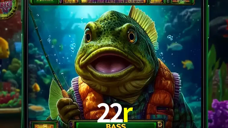 Personagem de peixe pescador do popular jogo de slot com tema de pescaria, uma das emocionantes opções de caça-níqueis para jogar e ganhar no cassino 22r.